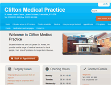 Tablet Screenshot of cliftonmedicalpracticestannes.nhs.uk